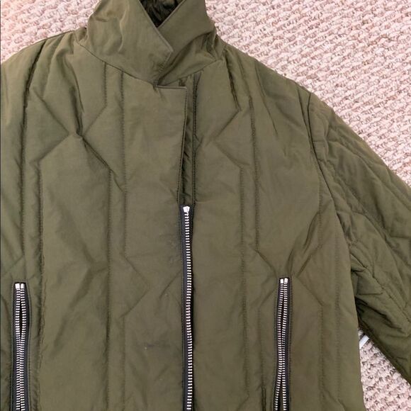 Olive Green Hunter Quilted Coat - Picture 7 of 8